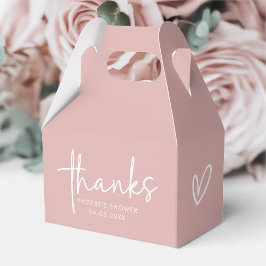 Dusty Pink Minimalistisch Script Brautparty Gable Geschenkschachtel