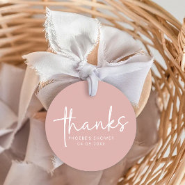 Dusty Pink Minimalistisch Script Brautparty Geschenkanhänger