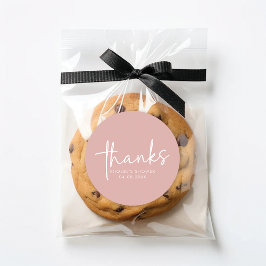 Dusty Pink Minimalistisches Brautparty Gefälligkei Runder Aufkleber