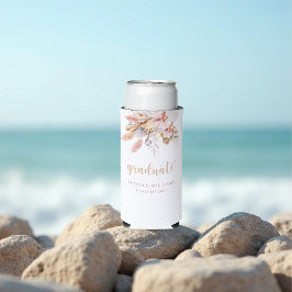 Dusty Pink Pampas Grass Boho Abschluss Selters Dosenkühler