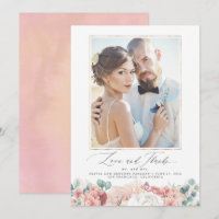 Dusty Pink Peach Floral Wedding Vielen Dank