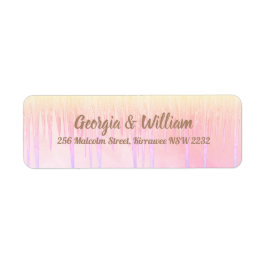 Dusty Pink Peach Icic Rückgabeadresse Etikett