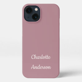 Dusty Pink Personalisiert Name Script iPhone Hülle
