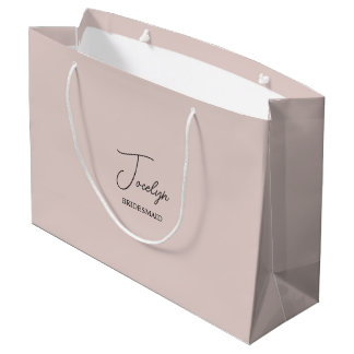 Dusty Pink Personalisiert Wedding Party Name Gift Große Geschenktüte