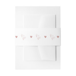 Dusty Pink/Rose Babydusche Herz Einladungsbanderole