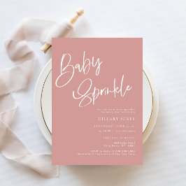 Dusty Pink/Rose Bohemisch Baby Sprinkle Einladung