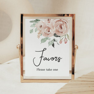 Dusty Pink Rose Es ist eine Girl Baby Duwer Favors Poster