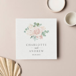 Dusty Pink Rose Eukalyptus Greenerity Wedding Serviette