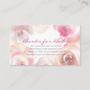 Dusty Pink Rose Watercolor Kinderdusche Buchungsan Begleitkarte