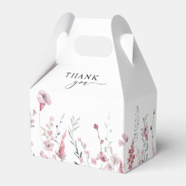 Dusty Pink Rose Wildblumen Elegante Blumenhochzeit Geschenkschachtel