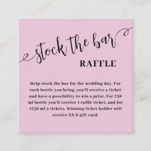 Dusty Pink Script Stock das Bar-Brautparty Begleitkarte
