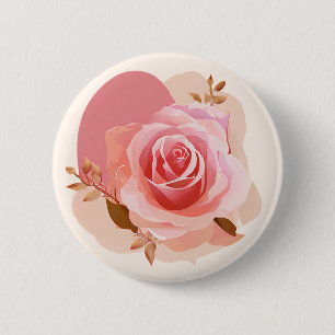 Dusty Pink Single Rose Button