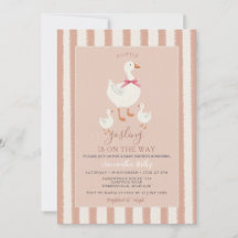 Dusty Pink Striped Niedlich Little Gosling Baby Du