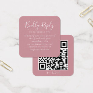 Dusty Pink Wedding Website QR Code UAWG