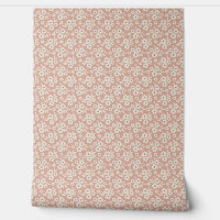 Dusty Pink White Floral Pattern
