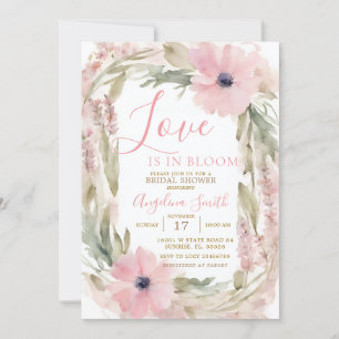 DUSTY PINK Wild Blume Brautparty Einladung