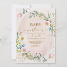 Dusty Pink Wildblume Baby in Bloom Girl Shower