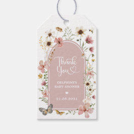 Dusty Pink Wildblume Garden Kinderdusche Favoriten Geschenkanhänger