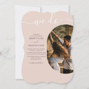 Dusty Pink Wir machen Minimalistische Hochzeit mit Einladung