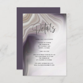 Dusty Plum Agate Details Einladung