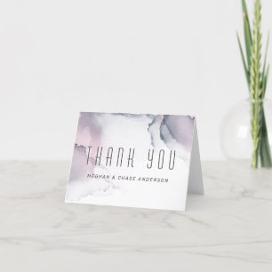 Dusty Plum Blush Pewter Fluid Alkohol Tinte Dankeskarte