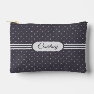 Dusty Plum Diamond Floret Muster Deko Name Band Zubehörtasche
