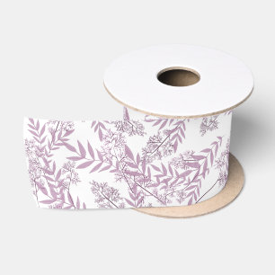 Dusty Plum Lila Wedding Botanical Satinband