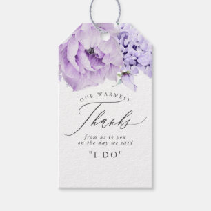 Dusty Purple Flowers Elegant Vielen Dank für Ihre Geschenkanhänger