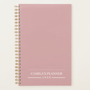 Dusty Rose 2026 Planer Benutzerdefinierter Name