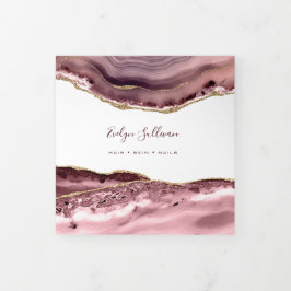 Dusty Rose Agate Trifold Broschüre