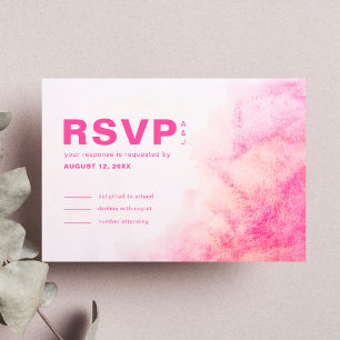 Dusty Rose Aquarell Typografie Rosa RSVP Karte