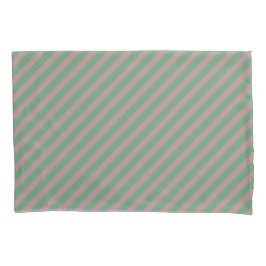 Dusty Rose B48E92 / Rosemary Green 699B72 Streifen Kissenbezug