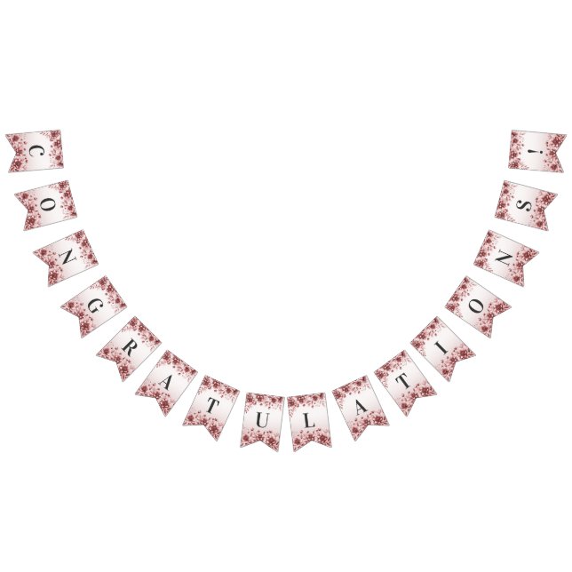 Dusty Rose Blumenzellenflagge Wimpelkette (Alle)