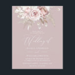 Dusty Rose Blush Blumenbudget Einladung Hochzeit<br><div class="desc">Dusty Rose Blush Blumenbudget Einladung Hochzeit</div>