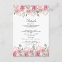 Dusty Rose Blush Floral Hochzeitdetails