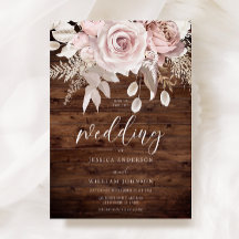 Dusty Rose & Blush Floral Rustic Wedding