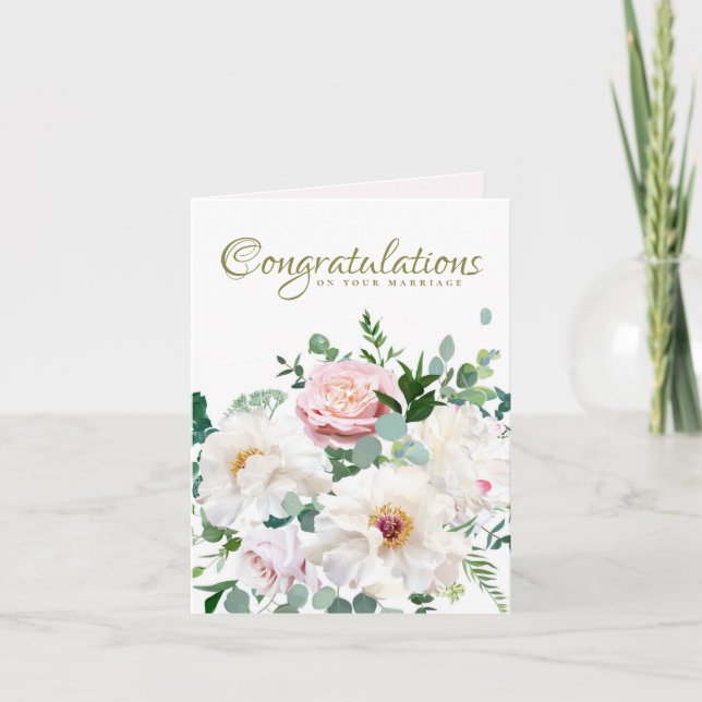 Dusty rose Blush Rose blanc crémeux Mariage Peony (Devant)