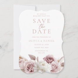 Dusty Rose & Blush Rose Hochzeitsfeiern Save The Date