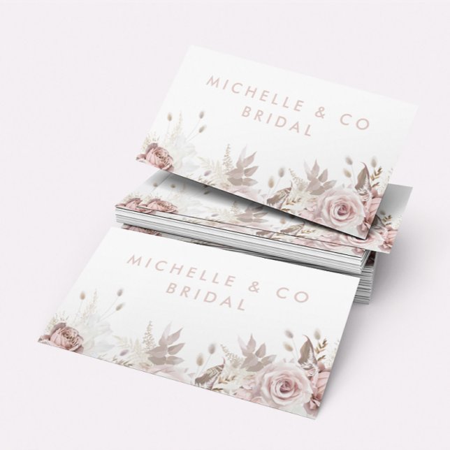 Dusty Rose & Blush Wasserfarbe geeignet für alle Visitenkarte (Von Creator hochgeladen)