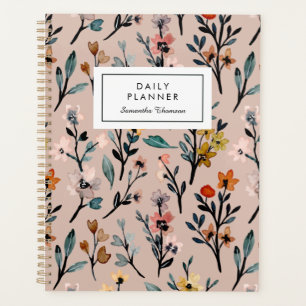 Dusty Rose Boho Floral Aquarelle personnalisée non