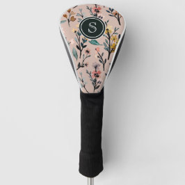 Dusty Rose Boho Floral Wasserfarbe Custom Golf Headcover