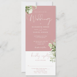 Dusty Rose Botanische Blüte Alles in allem Einladung