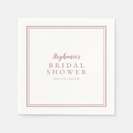 Dusty Rose Brautparty Hochzeit einfach modern Serviette