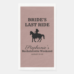 Dusty Rose Bride's Last Ride Bachelorette Weekend Serviette