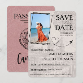 Dusty Rose Cancun Pass Save the Date
