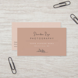Dusty Rose Carte de visite botanique personnalisé
