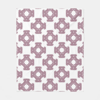 Dusty Rose Damask Pattern Fleecedecke