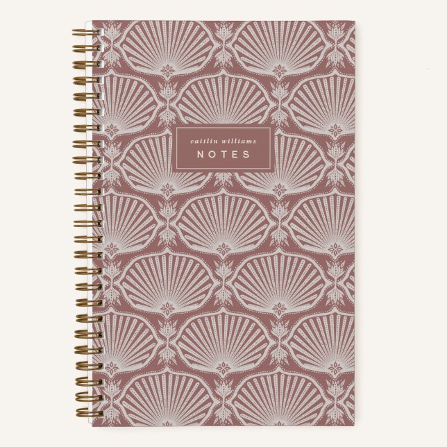 Dusty Rose | Deco Fans Personalized Notebook Notizbuch (Vorderseite)