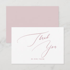 Dusty Rose DIY farben Luxe Script Vielen Dank Dankeskarte