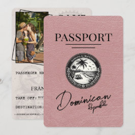 Dusty Rose Dominikanische Republik Passport Save The Date